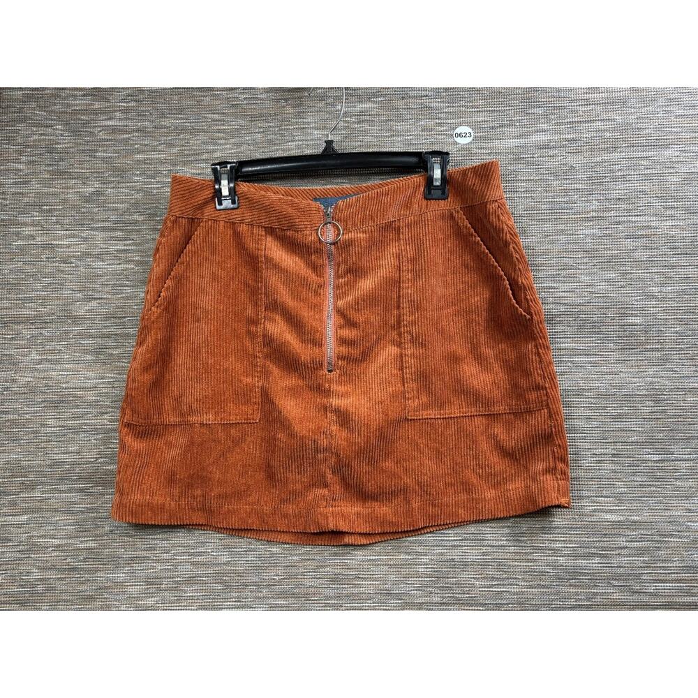 Rust Corduroy A-Line Skirt - Women's Rust Orange